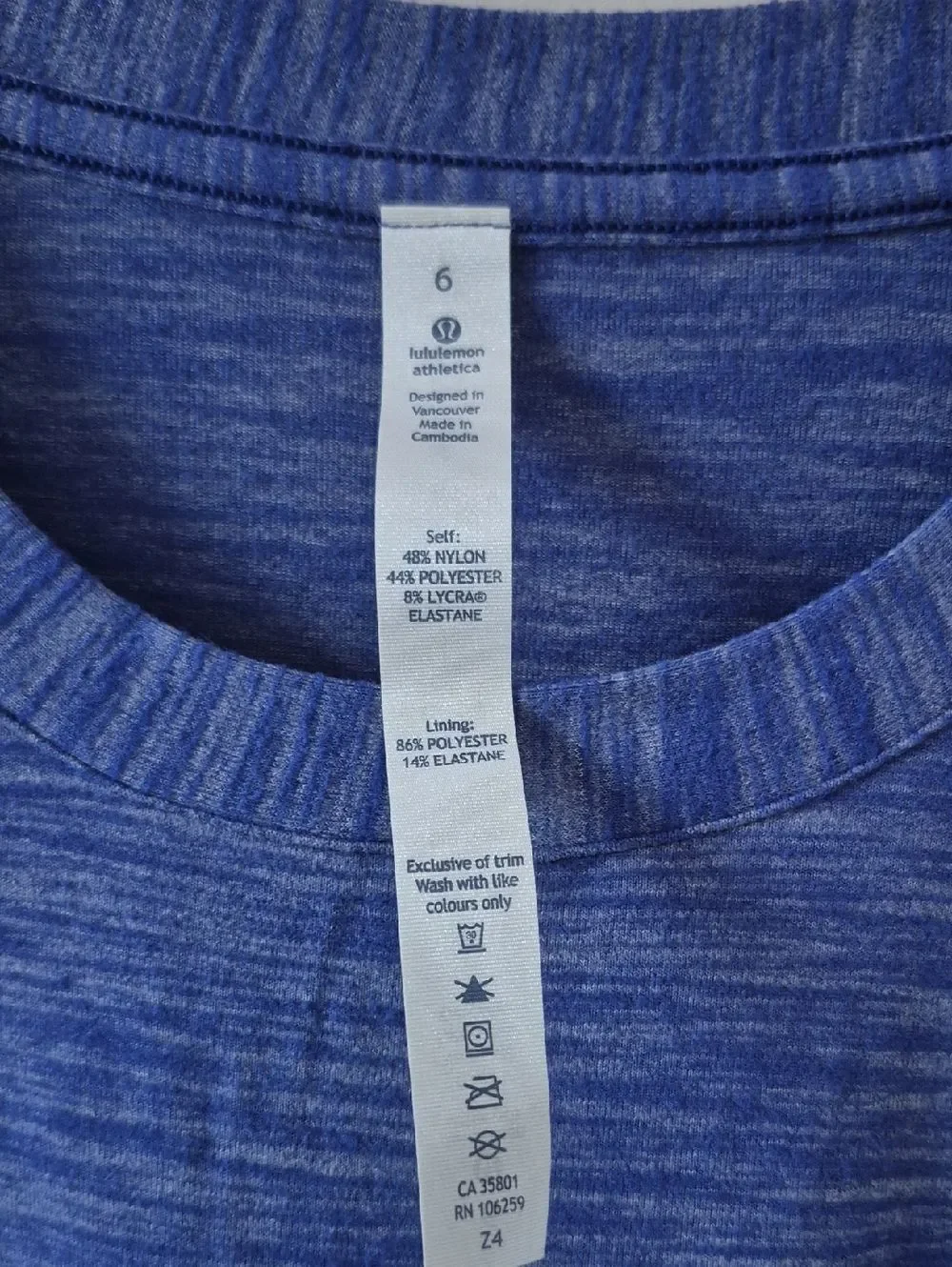Lululemon & Go Where To Mini Dress Blue Heather 6 Nwt
